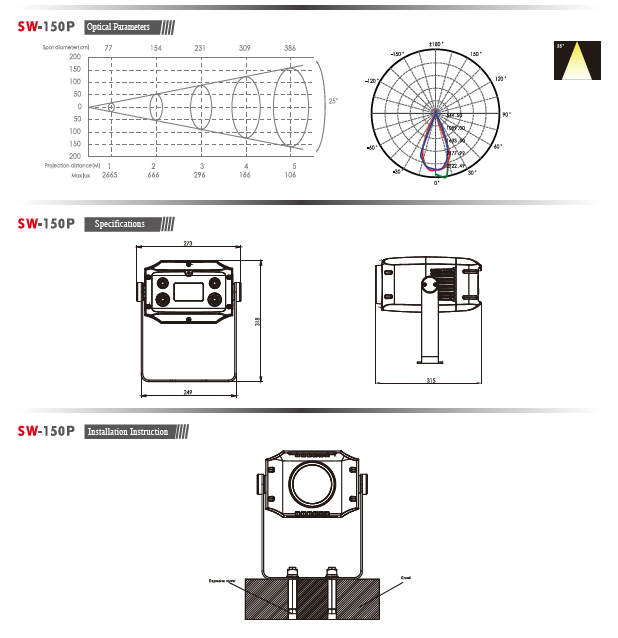 60W Custom 7+1 Outdoor Gobo Projector