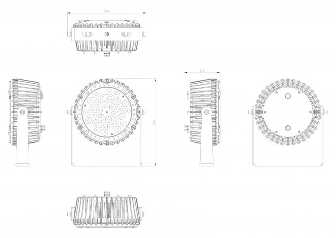 6ch IP65 60 W RGBW LED Landscape Par Light 1