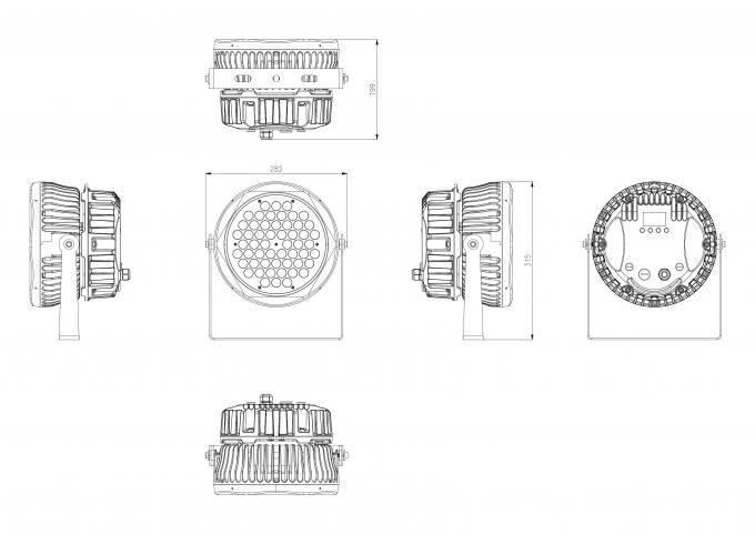 Die Casting Aluminum 120 W RGBW LED Landscape Spotlights 0