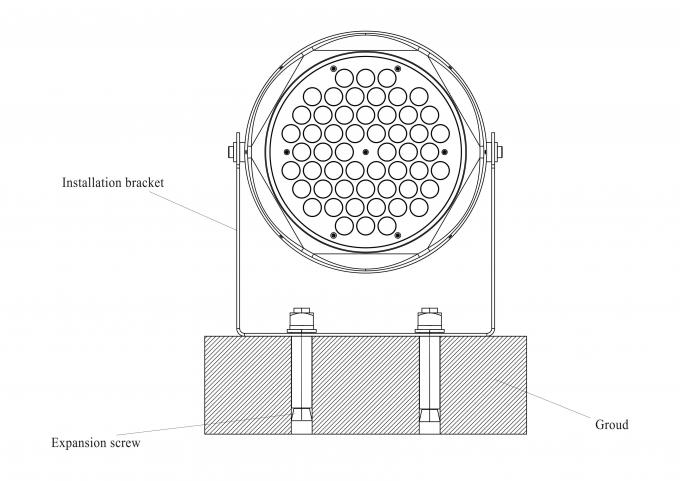 Die Casting Aluminum 120 W RGBW LED Landscape Spotlights 1