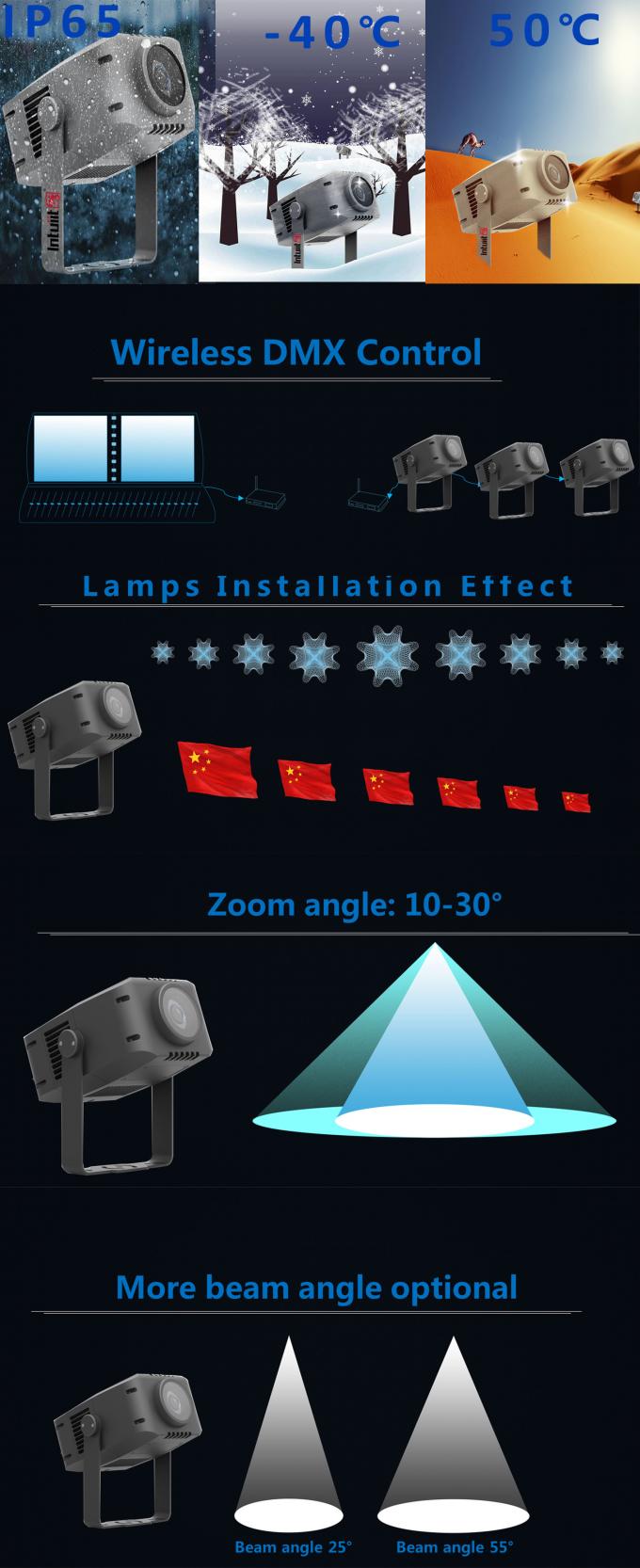 High Definition 9359K Outdoor Gobo Projector Aluminium Alloy Housing