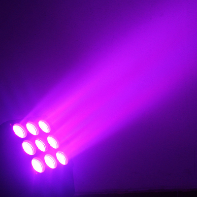 Professional 3x3 Panel LED Matrix Light 9x10W RGBW 4 In 1 Moving Head Light For Dj Disco
