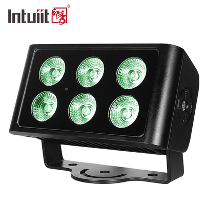 Outdoor LED Stage Flood Lights 6Pcs*5W RGBW 4 In 1 LED Wall Washer DMX Control