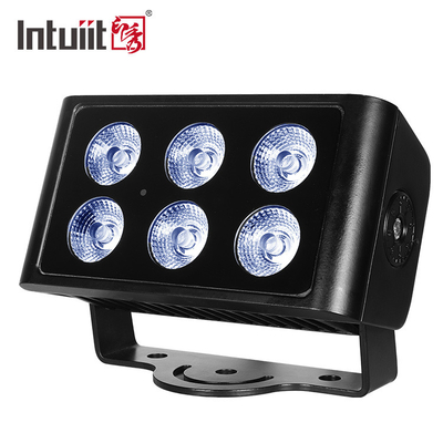 6x5W Outdoor Waterproof DMX512 RGBW Floodlight LED Villa Courtyard Building Bridge Project Landscape Lighting Color Floodlight