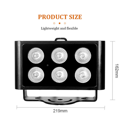 6x5W Outdoor Waterproof DMX512 RGBW Floodlight LED Villa Courtyard Building Bridge Project Landscape Lighting Color Floodlight