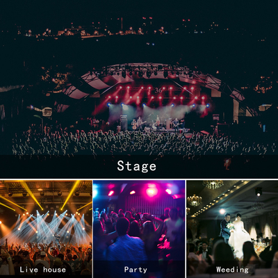 Mini LED Moving Head DJ Stage Light RGB Beam Spotlights DMX 512 Voice Activated Strobe Effect Disco Party Lights For Wed