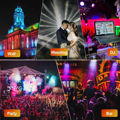 200W COB Waterproof Par Light RGBW 4in1 LED Stage Spotlight DMX Control Professional Disco Outdoor Show Stage Light