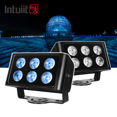 DMX512 6x5W RGBW 4in1 IP65 Waterproof DJ Wedding Stage City Wall Washer Outdoor LED Wash Flood Light