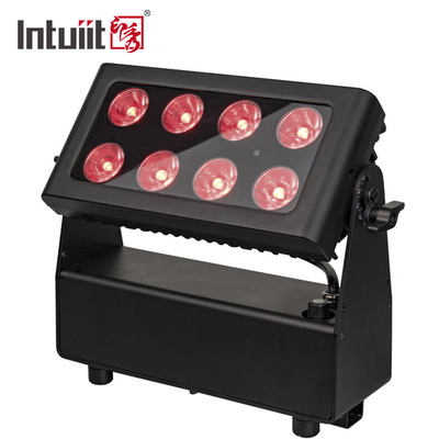 Waterproof Battery Powered City Color Wash lighting Projector 8X15W RGBW leds DMX512 Control led stage lights
