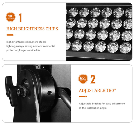 48X40W City Color Light RGBW 4in1 Ip65 Waterproof High Building Wall Washers Stage Light