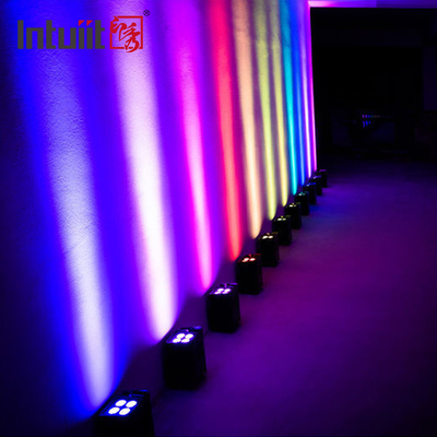 IP54 Mini Uplights 4X12W Battery Spotlight 4 LEDs Wireless DMX & IR Remote Uplights Disco Club Party Stage Uplight