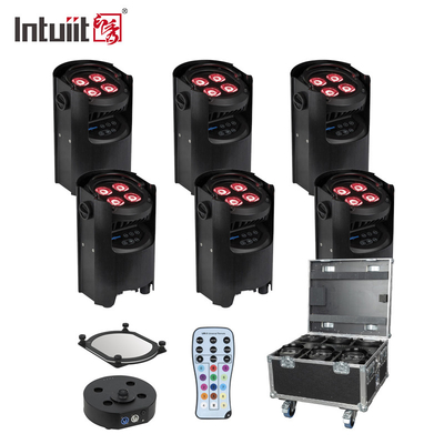 4*12W 4-in-1 RGBW Dj Wedding Battery Powered LED Uplight WIFI Wireless Disko Stage Lights