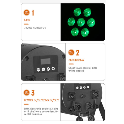 7x20w Dmx512 Led Bar Stage Lights Rgbwa-uv Led Disco Light Dj Light Bar Party For Party