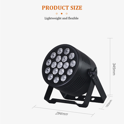 DJ Light 18pcs 20W 6IN1 RGBWA-UV Flat Par Outdoor Architectural Wash Light IP65 18x20W LED Waterproof Par