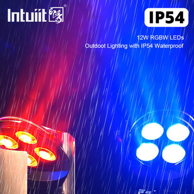 4*12W RGBW IP54 Wireless Battery Powered LED Uplights Spotlights for Garden Applications