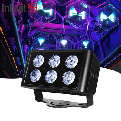 6x5W Outdoor Waterproof DMX512 RGBW Floodlight LED Villa Courtyard Building Bridge Project Landscape Lighting Color Floodlight