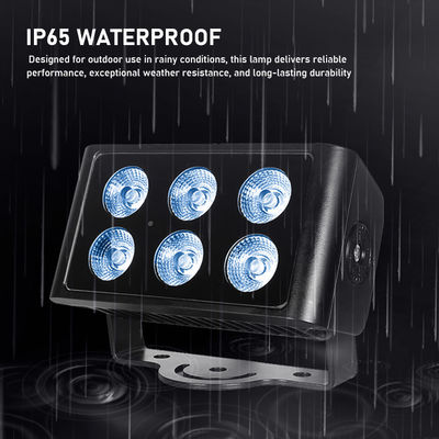 Outdoor Waterproof 6x5W City Color LED Wall Washer Light 4in1 RGBW Floodlight for Hotels & Buildings DMX512 Control Mode