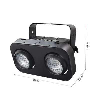 2 Eyes LED Blinder Strobe Wash DJ Spotlights DMX 200W Cool Warm White Audience Lighting for Church Venue