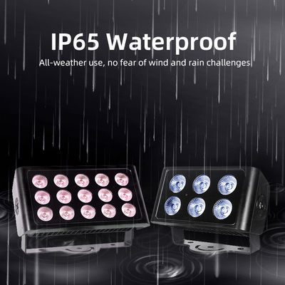 15x5W RGBW 4-in-1 IP65 Outdoor LED Flood Light — DMX512 Waterproof Wide Beam for Garden, Stage & Building Lighting