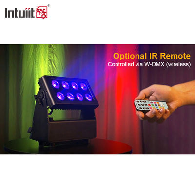 8x15W Battery Powered LED Flood Light Outdoor Wireless RGBW 4in1 Rechargeable Uplight Par Luces LED para Fiestas DJ