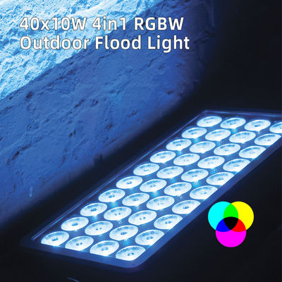 Wall Washer Light 40x10W RGBW 4-in-1 Waterproof Floodlight for City Stage Park Aluminum Wash Led Lighting