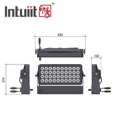 400w Led City Color Light Zoom Rgbw Outdoor Waterproof Landscape High Building Wall Washer Lights