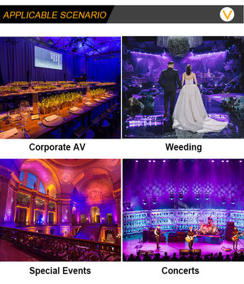 LED 12*20W RGBWA UV LED Par Washer Light DMX512 Controlled Stage Lights for Event T Show Theme Park Concert Performance