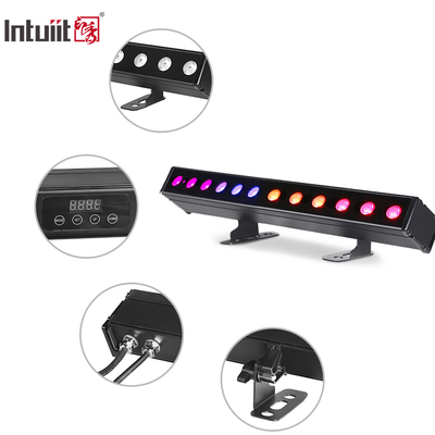 IP65 Battery Power Led Wall Washer 12pcsx2W Rgbw 4in1 Led bar Light for Outdoor Use
