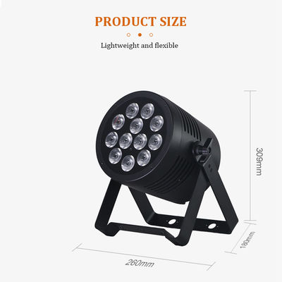 Professional IP65 Waterproof LED Par Light 12x20W RGBWA+UV 6in1 DMX512 Stage Wash Light for Outdoor Wedding Party Event DJ Disco