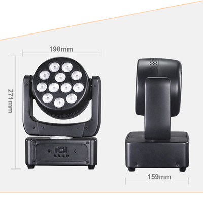 12*8W RGBW 4in1 LED Stage Lighting Mini Wash Rotating Light Moving Head dj Lights with Sound DMX512 Control for Parties Disco KTV