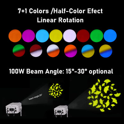 100W Logo Gobo Projector Light — IP65 Outdoor DMX512 Custom Pattern Projection for Advertising, Building & Events