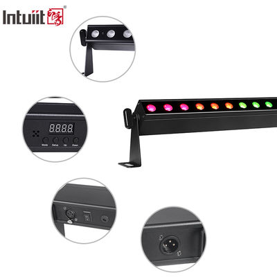 Stage Wash Light Bar DMX 24*2W RGBW 4IN1 24 LED DJ Lights 9°Beam  Angle Wall Washer Strip Light Bar for Wedding Church DJ Gig Live Events