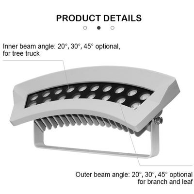 Professional RGBW LED Building Tree Flood Light Waterproof IP65 DMX512 LED Floodlight for Outdoor Facade Lighting 36W