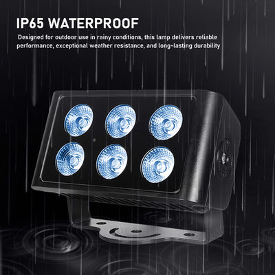 Outdoor 6x5W RGBW 4in1 LED Flood Light IP65 Waterproof DMX512 Architectural Wash Light Wall Washer for Building Garden Facade