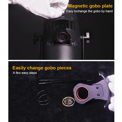 LED 60W Outdoor Waterproof Ip65 Halloween Christmas Led Wedding Rotating Gobo Projector Custom logo Signs Advertising Light