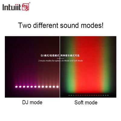 24x2W RGBW 4-in-1 LED Linear Wall Washer Bar —DMX512 Sound Activated Stage Wash Light for Building & Events