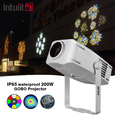Outdoor 200W Waterproof Pattern LED Gobo Image Logo Projector Light for Plaza Christmas Festival Advertising