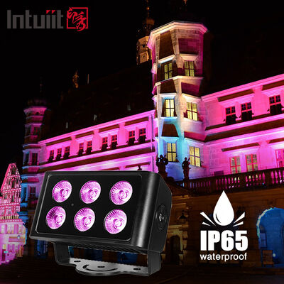 LED Outdoor 6x5W RGBW 4in1 Wash City Color Lights DMX512/Auto Control for DJ Disco Party Club
