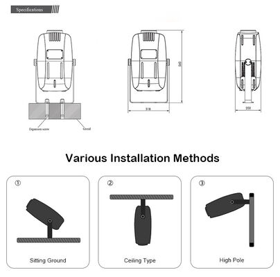 Professional 400W IP65 Waterproof Outdoor Landscape Architecture Led Water Wave Effect Light