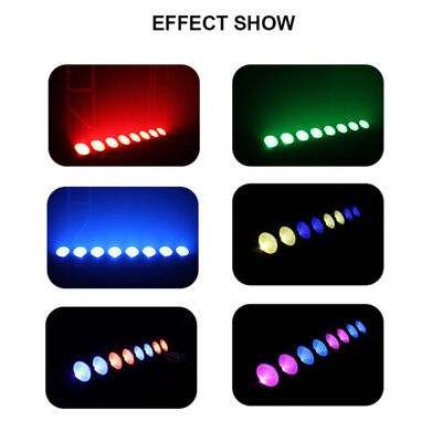 8*15W RGB Led Stage Lights Bar Dj Strobe Party Lights Bar 3 in 1 Wall Washer Light Indoor with DMX Control AutoPlay for Church Christmas Wedding Dance