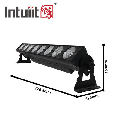 8*15W RGB Led Stage Lights Bar Dj Strobe Party Lights Bar 3 in 1 Wall Washer Light Indoor with DMX Control AutoPlay for Church Christmas Wedding Dance