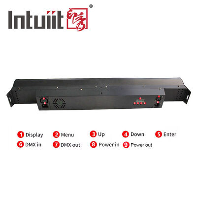 8*15W RGB Led Stage Lights Bar Dj Strobe Party Lights Bar 3 in 1 Wall Washer Light Indoor with DMX Control AutoPlay for Church Christmas Wedding Dance