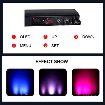 140W RGBW 4in1 IP65 Waterproof LED Linear Wall Washer 14x10W DMX512/RDM City Color Building Lighting