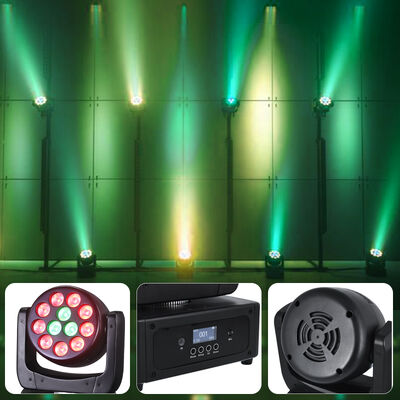 Factory Price Mini LED Moving Head 12x8W RGBW 4in1 Wash Stage Light DMX512 Sound Active for Small Event Disco Party DJ Lighting