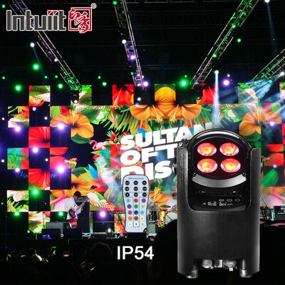 Professional IP54 Wireless DMX Battery LED Par Light 4*12W RGBW 4-in-1 - Remote Control Wedding Uplighting