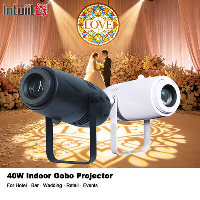 Custom 40W LED Indoor Gobo Light Logo Projector HD Advertising Image Projector for Shop Store Restaurant Coffee Bar Branding