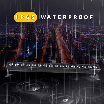 DMX512 Linear 16x5W RGBW 4in1 LED Wall Washer Bar Light IP65 Outdoor Stage Wash Lamp for DJ Disco Wedding Event Decoration