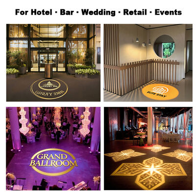 Rotating 40W LED Logo Projector Custom Gobo Light High Definition Indoor Projection Lamp for Wedding Event Exhibition Showroom