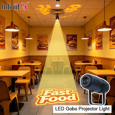 Professional 40W LED Indoor Gobo Projector Light Rotating Custom Image Logo Projection Lamp for Wedding Restaurant Mall Decoration