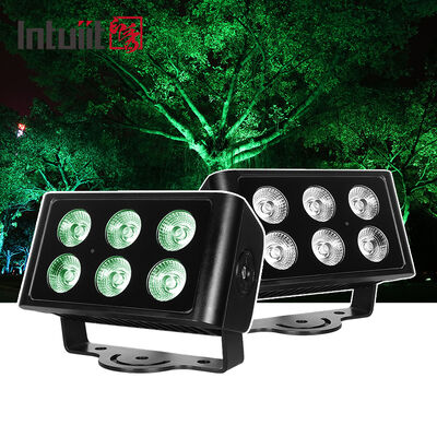Outdoor 6x5W RGBW 4in1 LED Flood Light IP65 Waterproof DMX512 Architectural Wash Light Wall Washer for Building Garden Facade